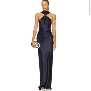 Amanda Uprichard Ashton Maxi Dress in Navy